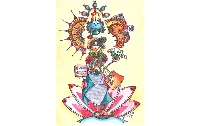 BB121 
Andal - I 
Watercolor and ink on paper 
12 x 8 inches 
Unavailable (Can be commissioned)